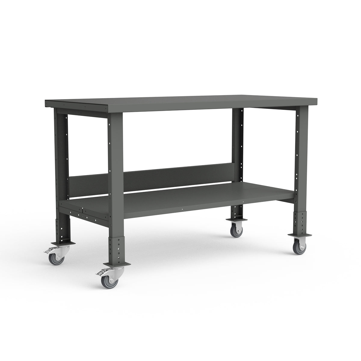 Mobile Workbench - 60"W x 30"D x 34 7/8"H - Painted Steel Top