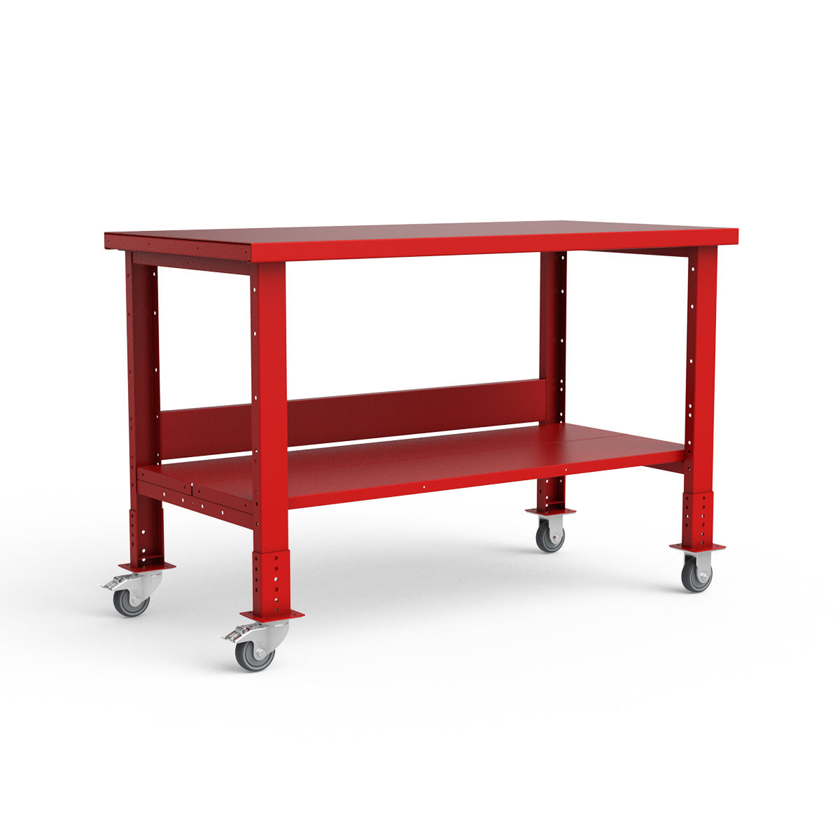 Mobile Workbench - 60"W x 30"D x 34 7/8"H - Painted Steel Top