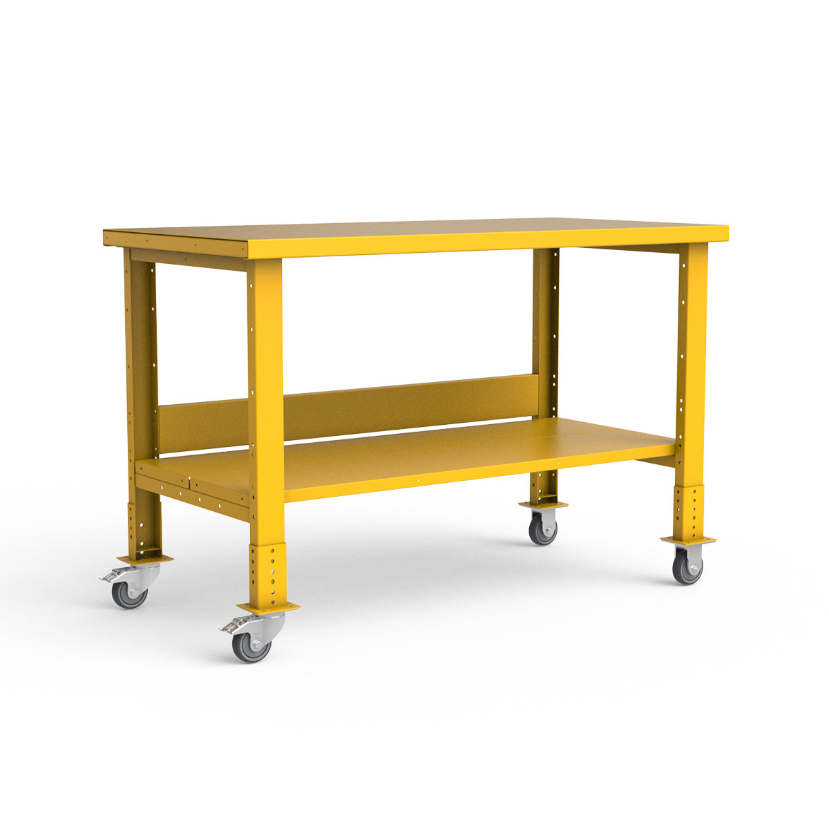 Mobile Workbench - 60"W x 30"D x 34 7/8"H - Painted Steel Top