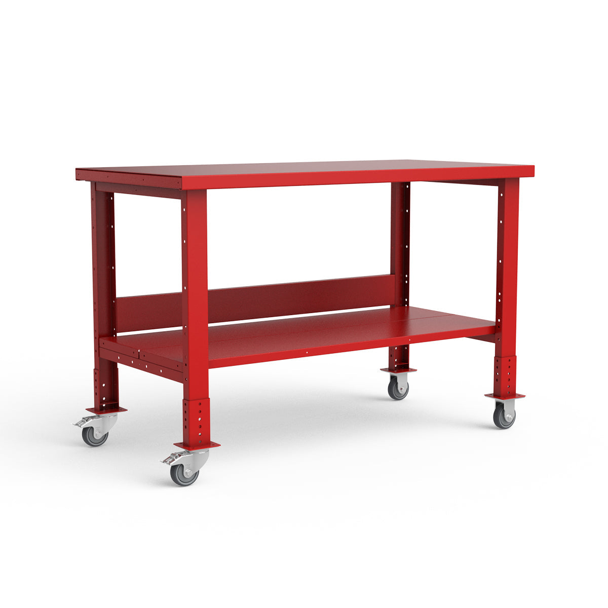 Mobile Workbench - 60"W x 30"D x 34 7/8"H - Painted Steel Top