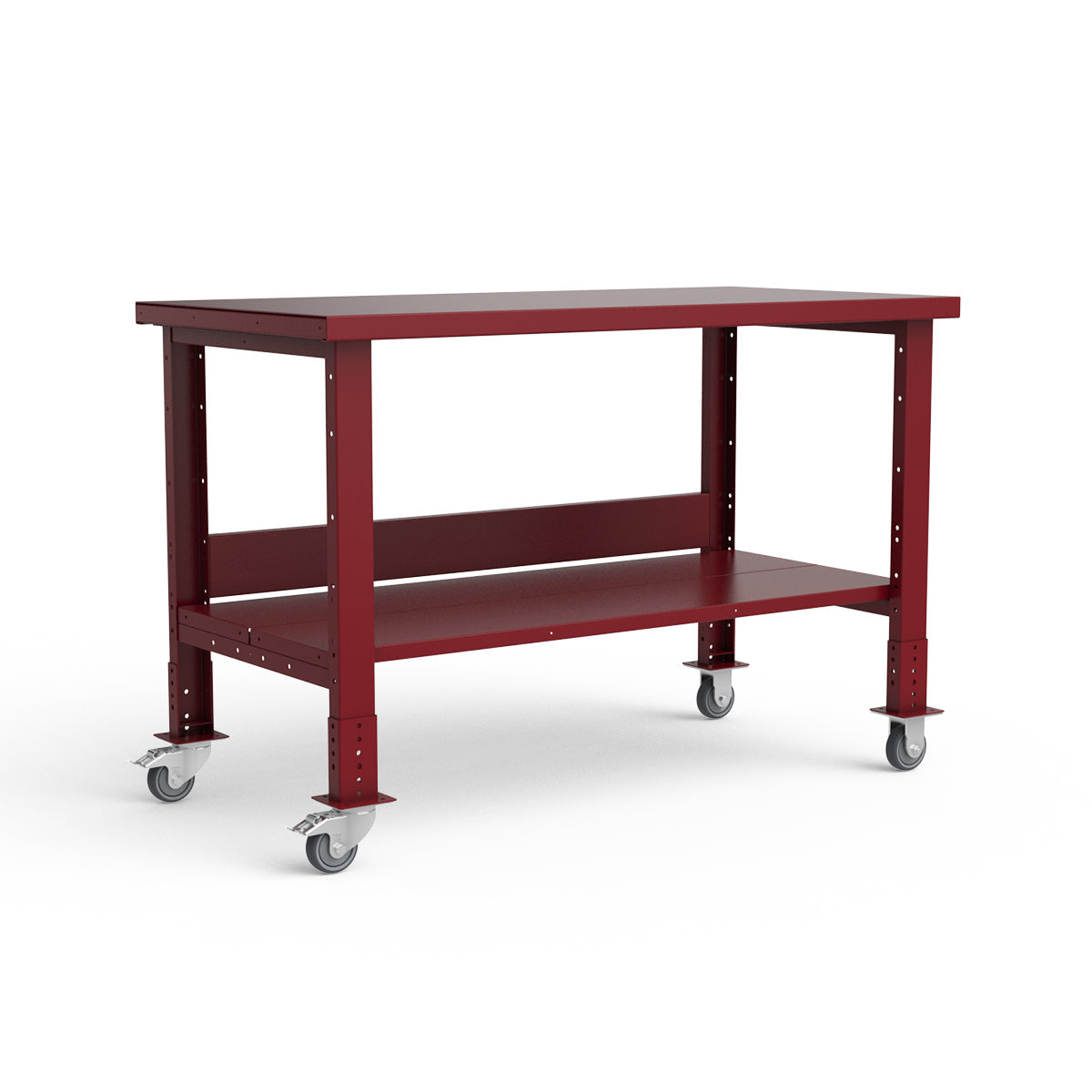 Mobile Workbench - 60"W x 30"D x 34 7/8"H - Painted Steel Top