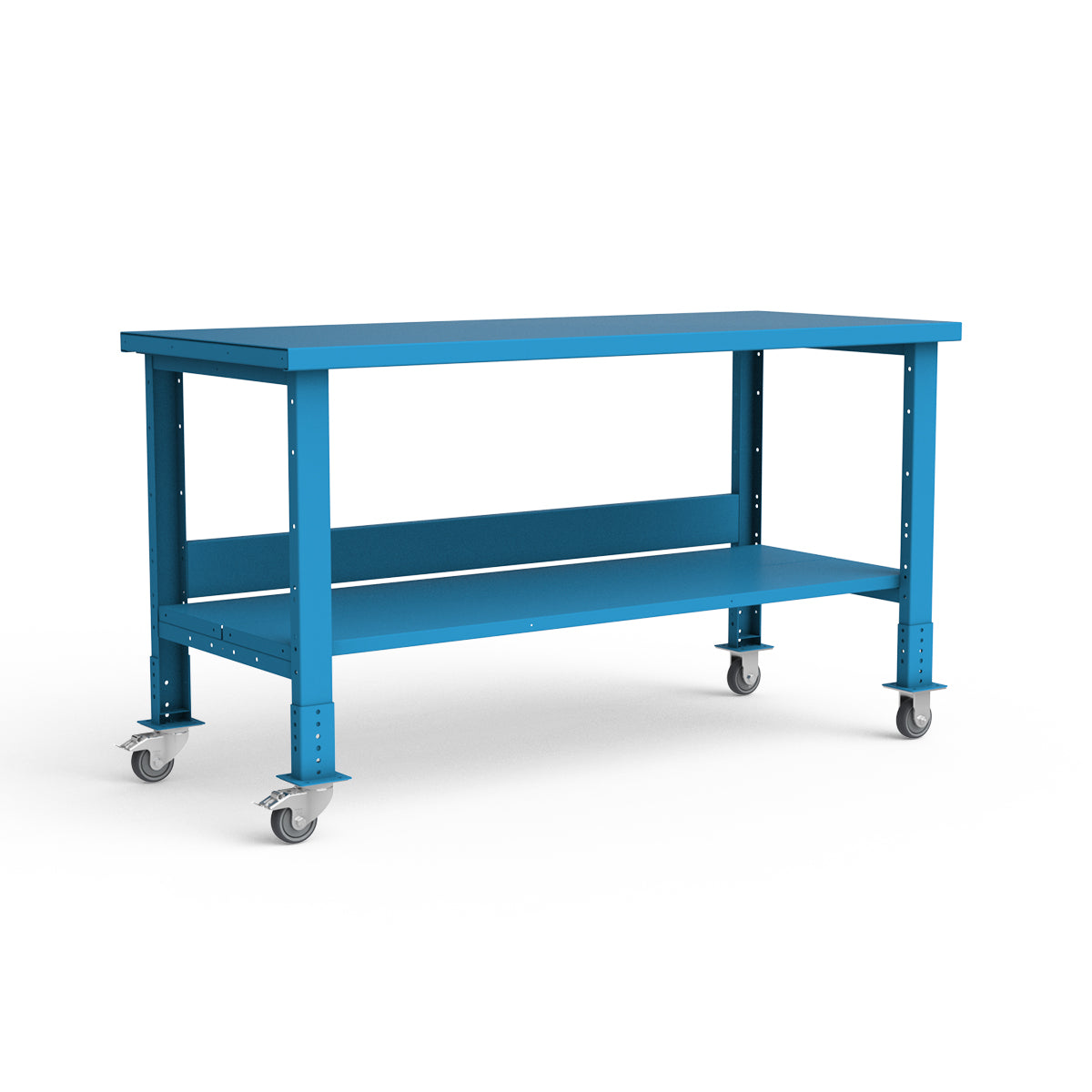 Mobile Workbench - 72"W x 30"D x 34 7/8"H - Painted Steel Top