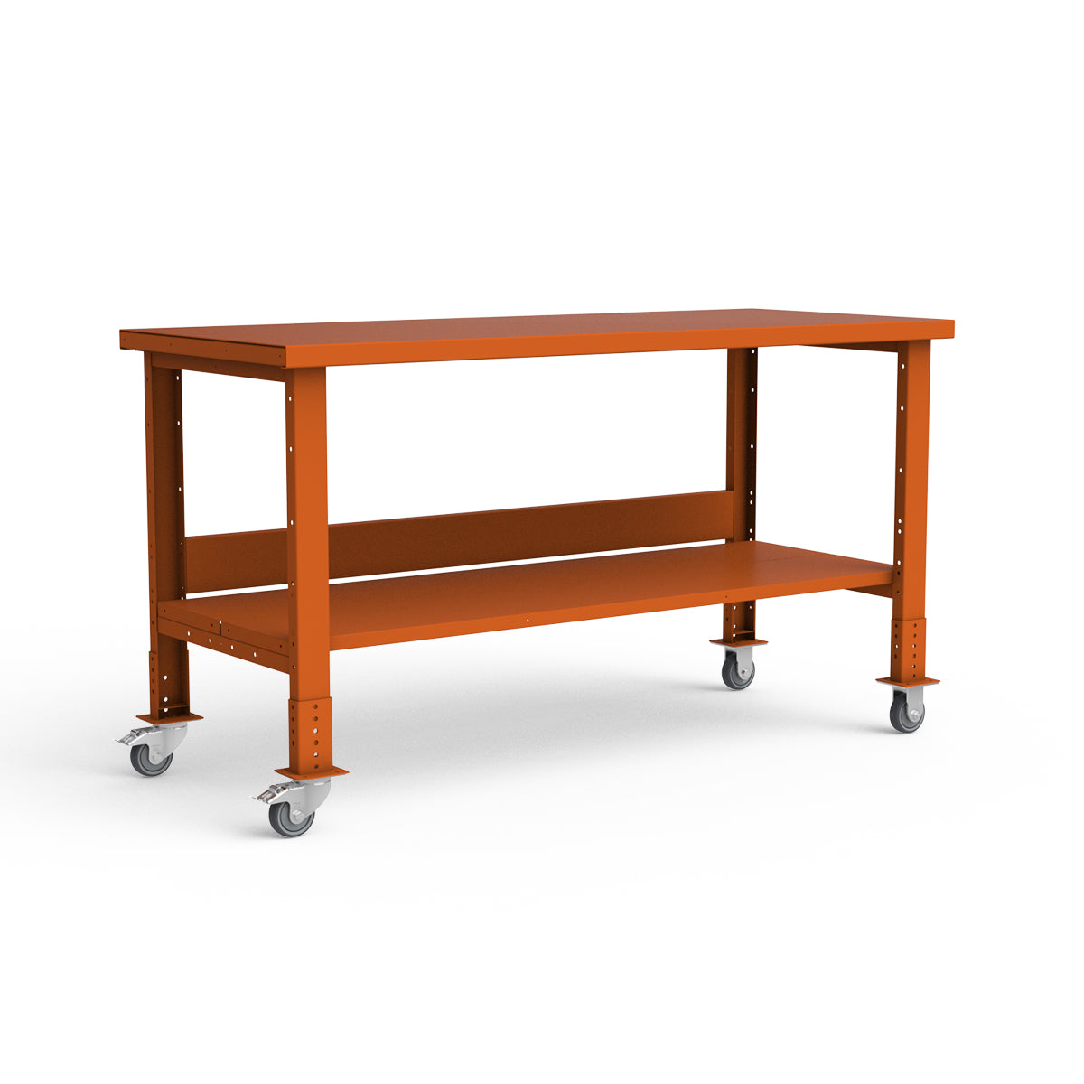 Mobile Workbench - 72"W x 30"D x 34 7/8"H - Painted Steel Top