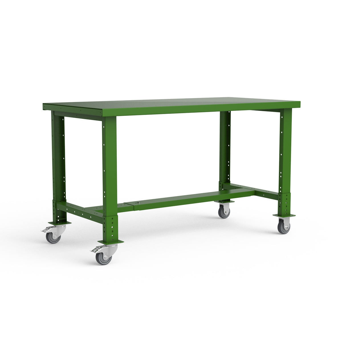 Mobile Workbench - 60"W x 30"D x 34 7/8"H - Painted Steel Top