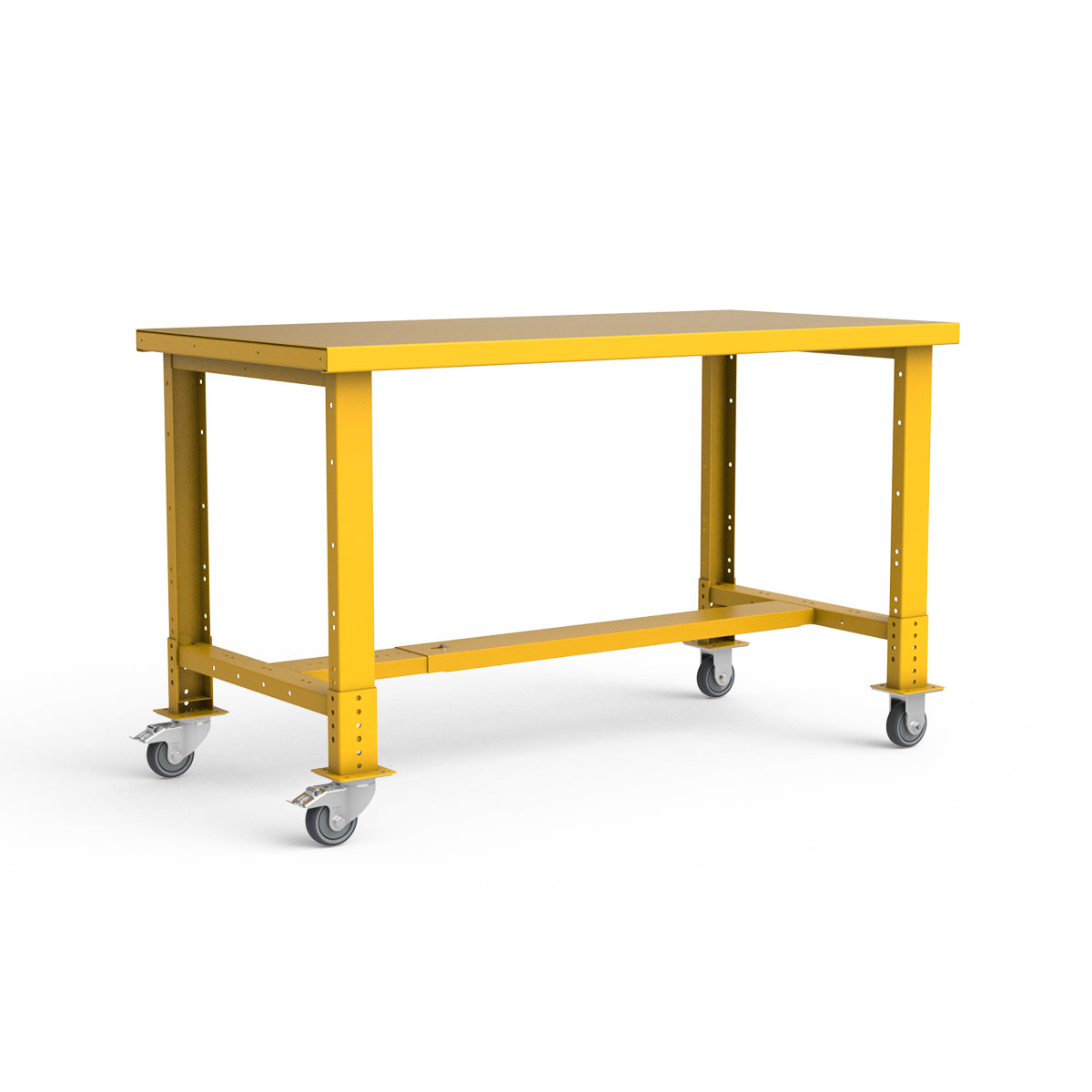 Mobile Workbench - 60"W x 30"D x 34 7/8"H - Painted Steel Top