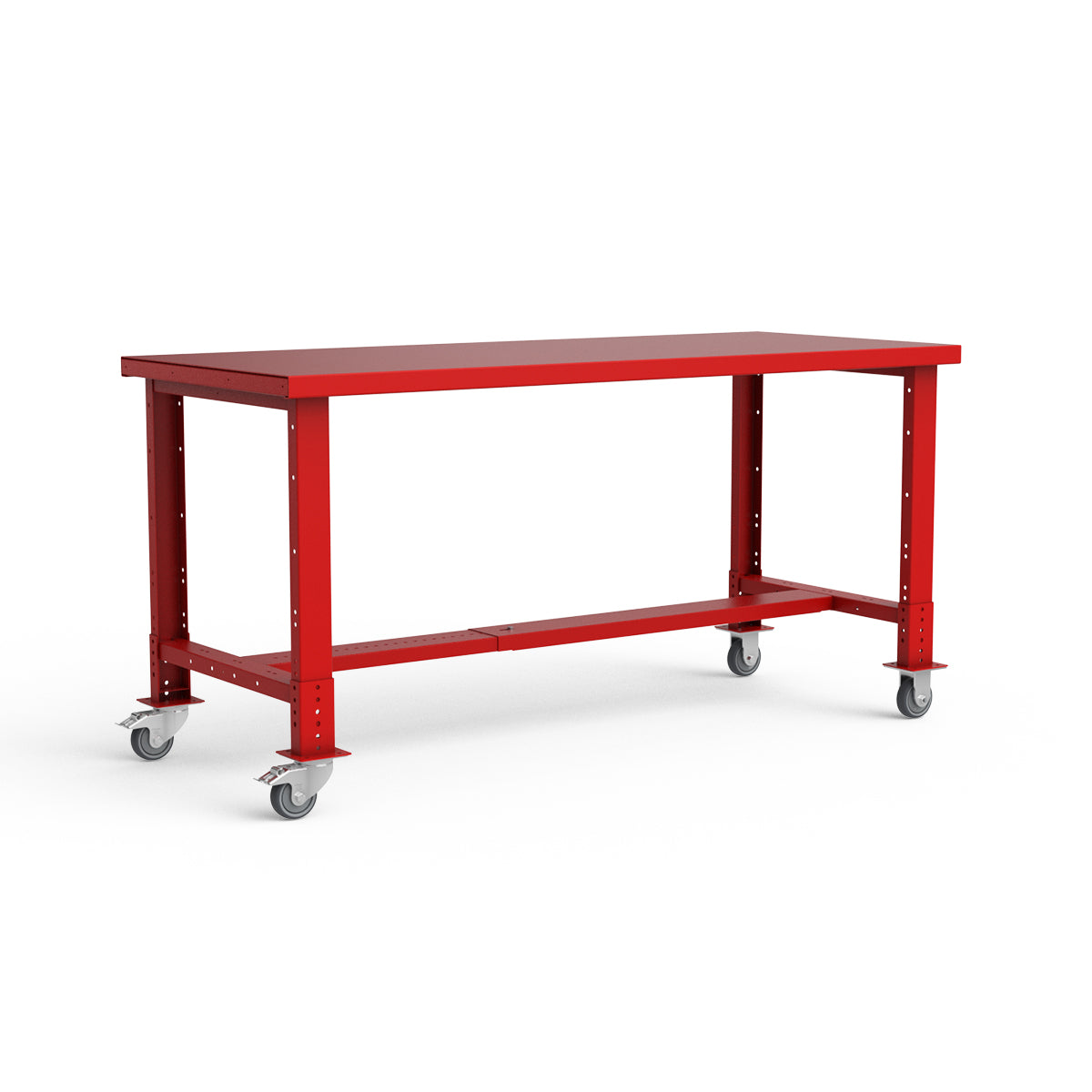 Mobile Workbench - 72"W x 30"D x 34 7/8"H - Painted Steel Top