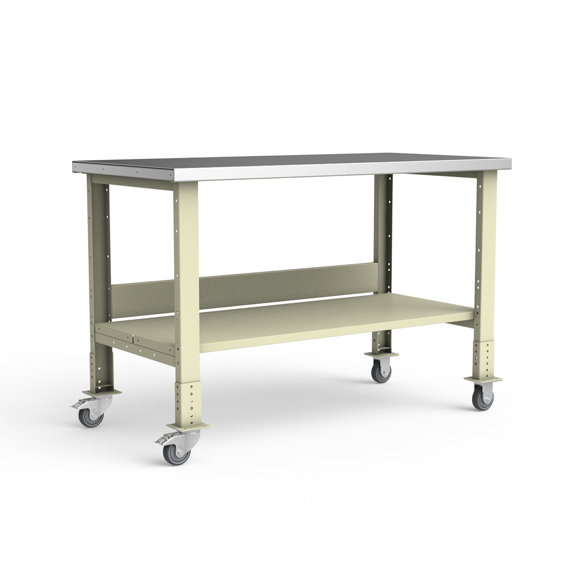 Mobile Workbench - 60"W x 30"D x 34 7/8"H - Stainless Steel Top