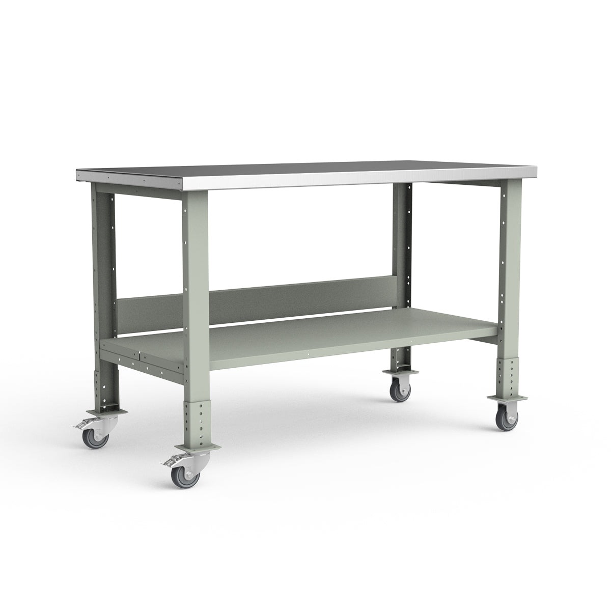 Mobile Workbench - 60"W x 30"D x 34 7/8"H - Stainless Steel Top