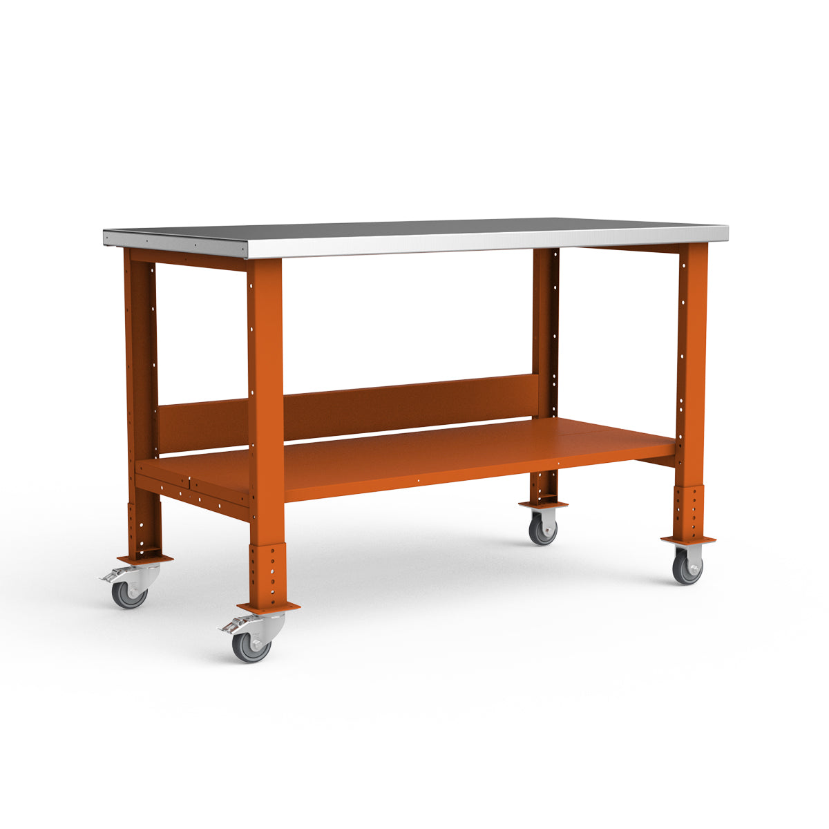 Mobile Workbench - 60"W x 30"D x 34 7/8"H - Stainless Steel Top