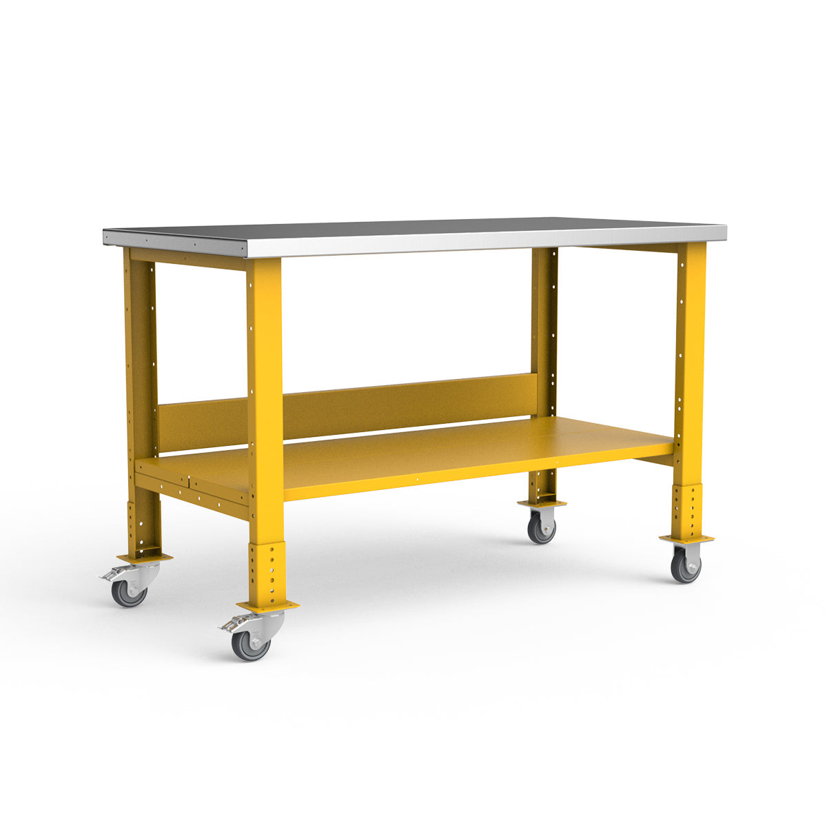 Mobile Workbench - 60"W x 30"D x 34 7/8"H - Stainless Steel Top