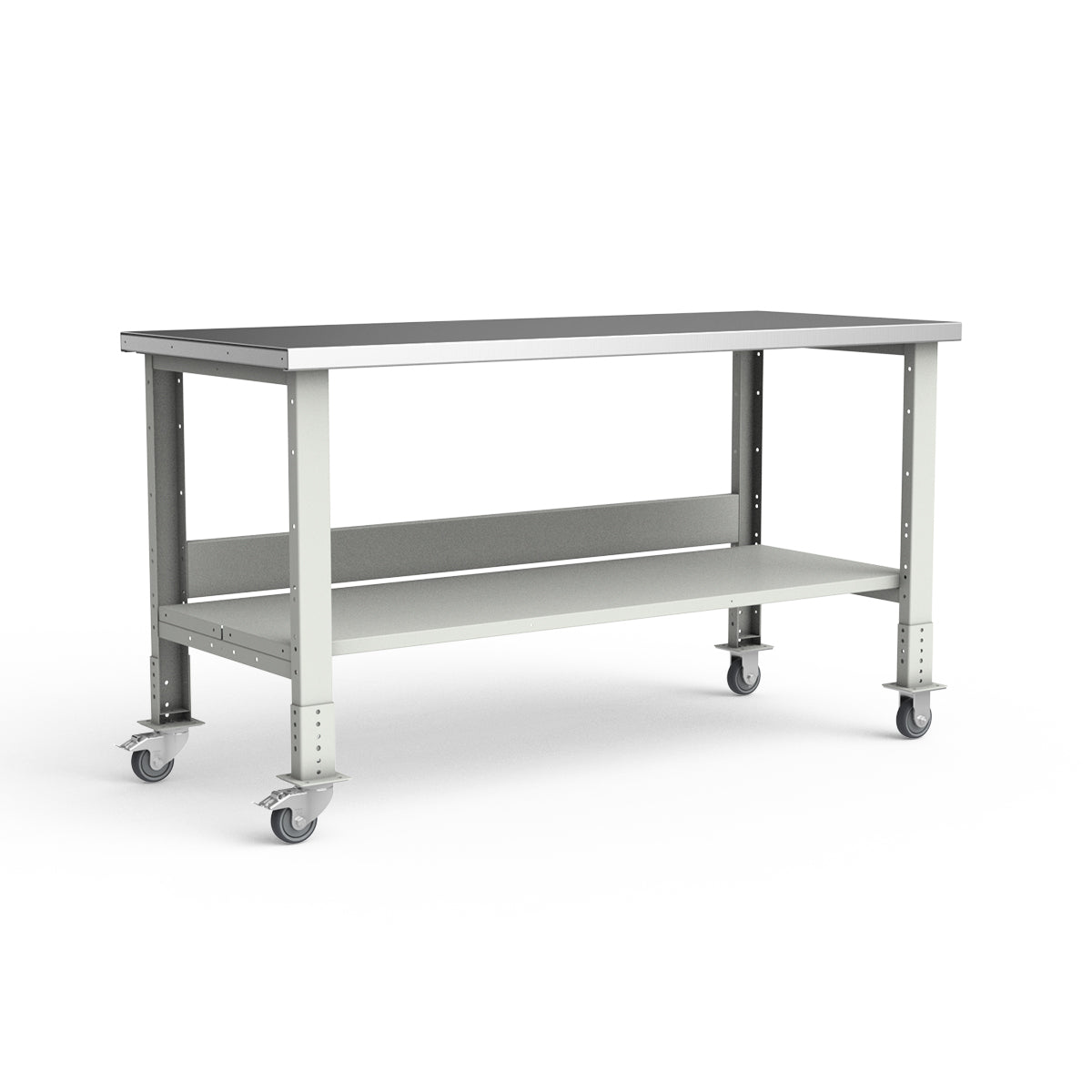 Mobile Workbench - 72"W x 30"D x 34 7/8"H - Stainless Steel Top