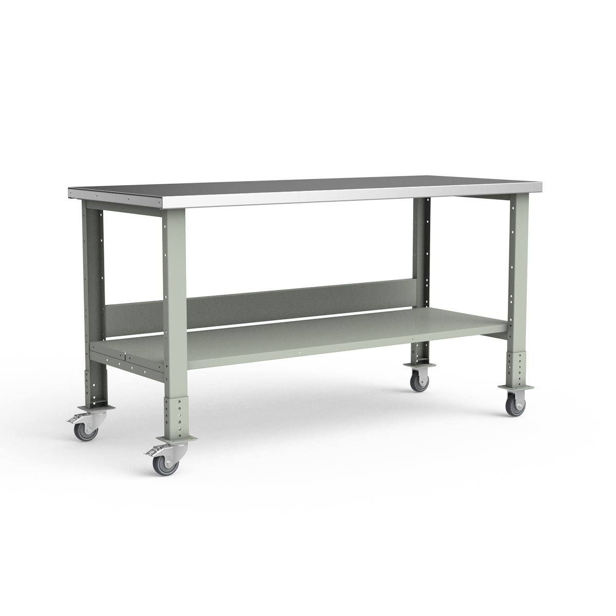 Mobile Workbench - 72"W x 30"D x 34 7/8"H - Stainless Steel Top