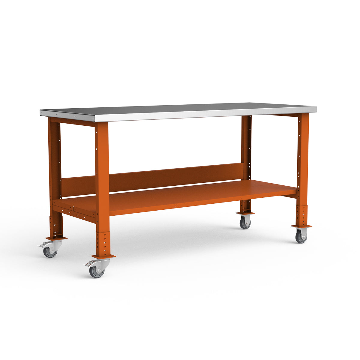 Mobile Workbench - 72"W x 30"D x 34 7/8"H - Stainless Steel Top