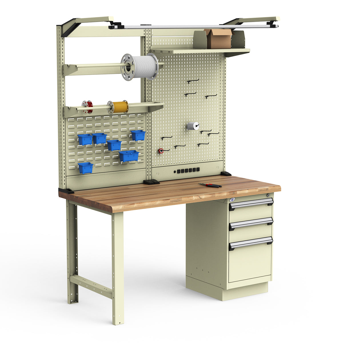 Workstations - 60"W x 30"D x 82"H - Laminated Wood Top
