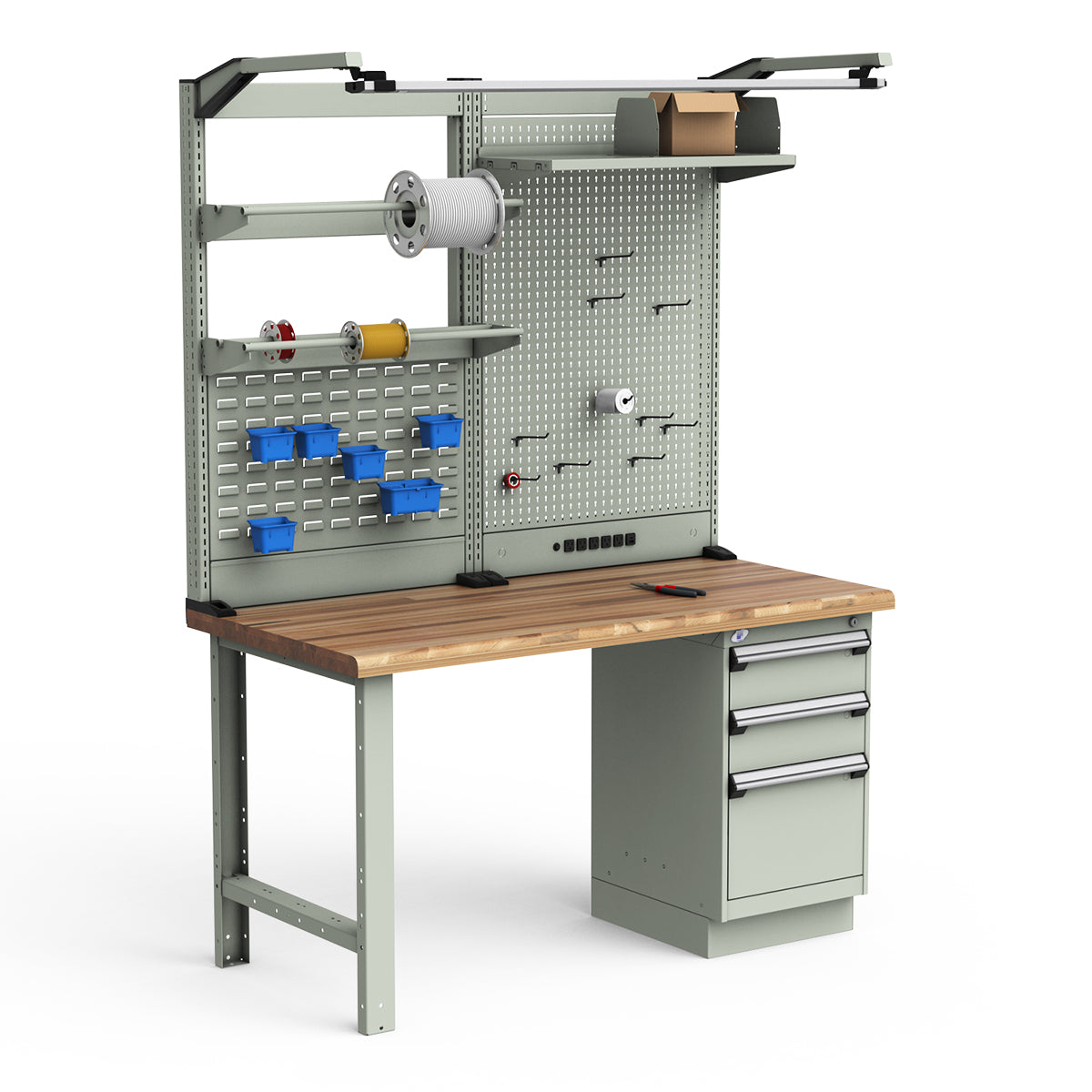 Workstations - 60"W x 30"D x 82"H - Laminated Wood Top