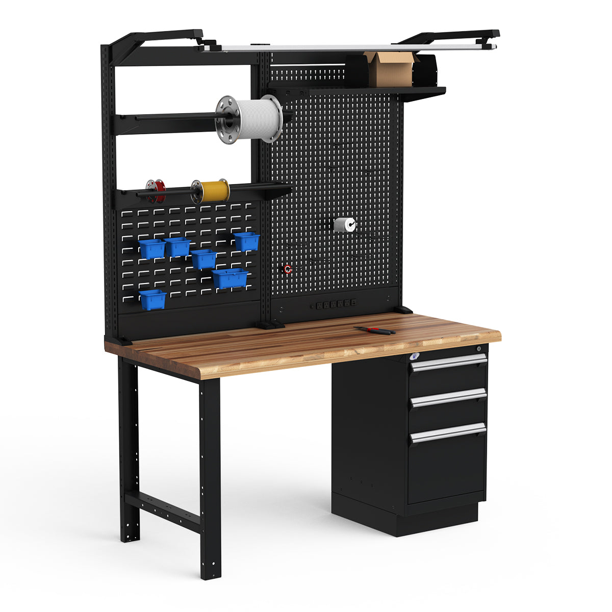 Workstations - 60"W x 30"D x 82"H - Laminated Wood Top