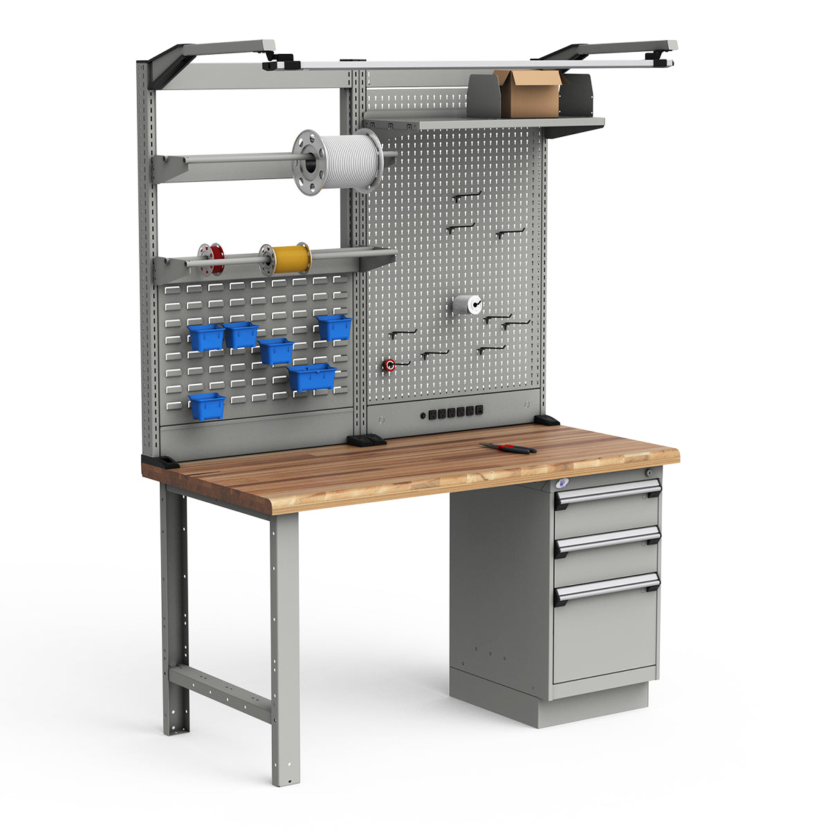 Workstations - 60"W x 30"D x 82"H - Laminated Wood Top
