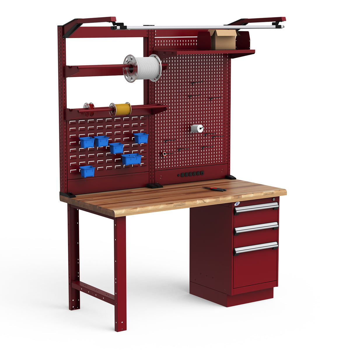 Workstations - 60"W x 30"D x 82"H - Laminated Wood Top