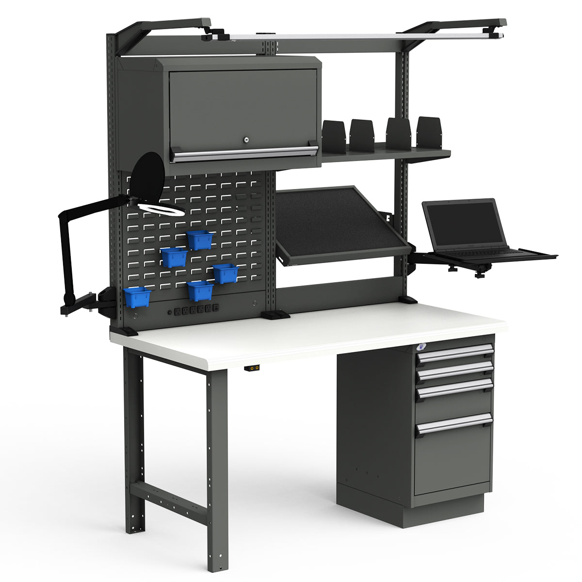Workstations - 60"W x 30"D x 82"H - Dissipative Top