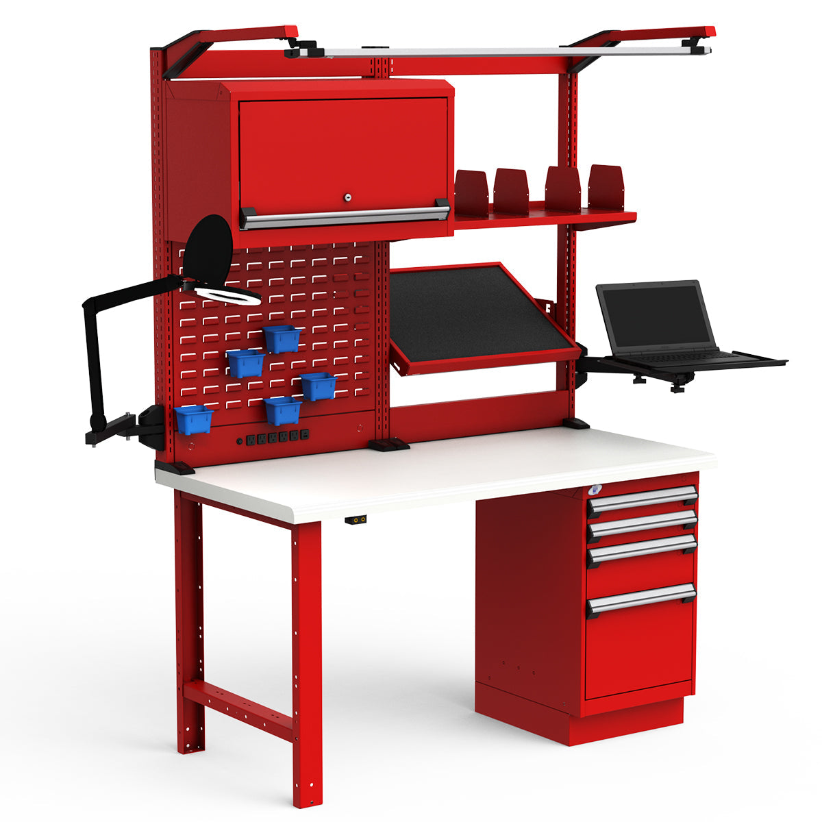 Workstations - 60"W x 30"D x 82"H - Dissipative Top