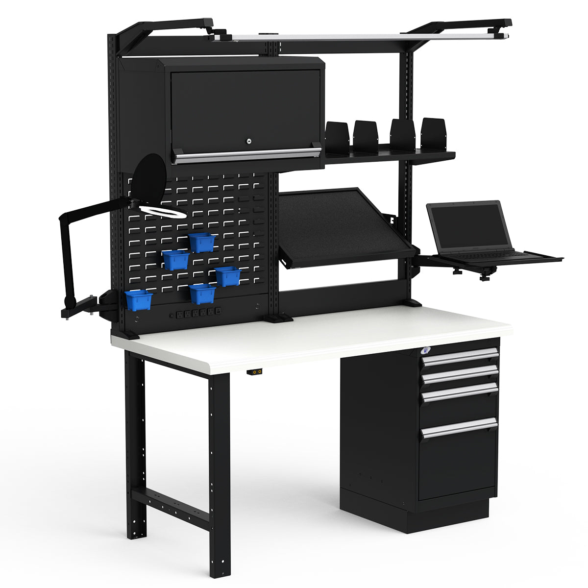 Workstations - 60"W x 30"D x 82"H - Dissipative Top