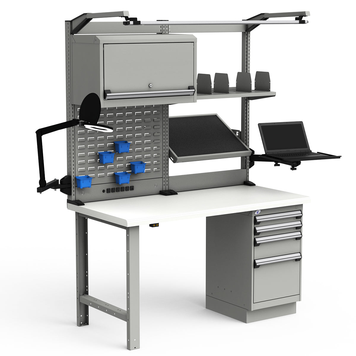 Workstations - 60"W x 30"D x 82"H - Dissipative Top