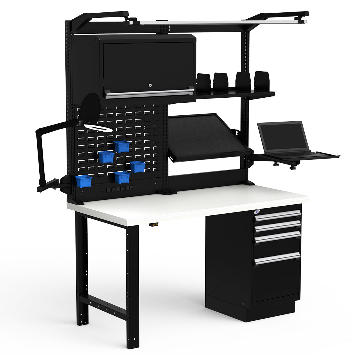 Workstations - 60"W x 30"D x 82"H - Dissipative Top