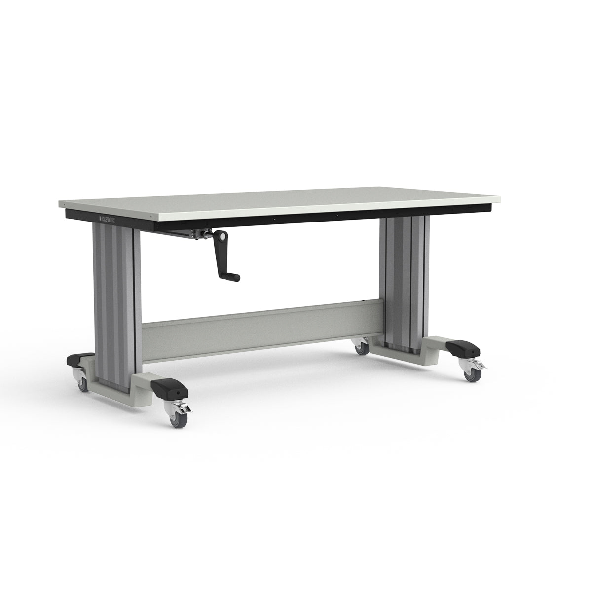 Mobile Adjustable Height Workbench - Painted Steel Top