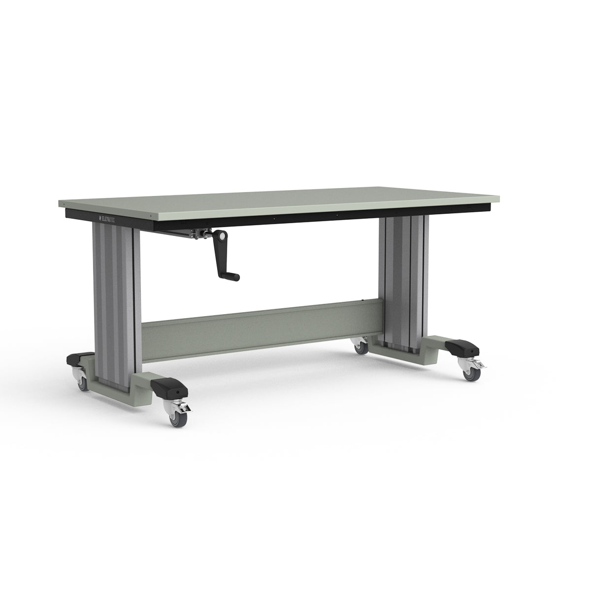 Mobile Adjustable Height Workbench - Painted Steel Top