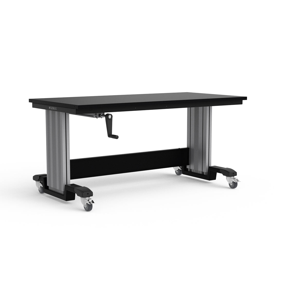 Mobile Adjustable Height Workbench - Painted Steel Top