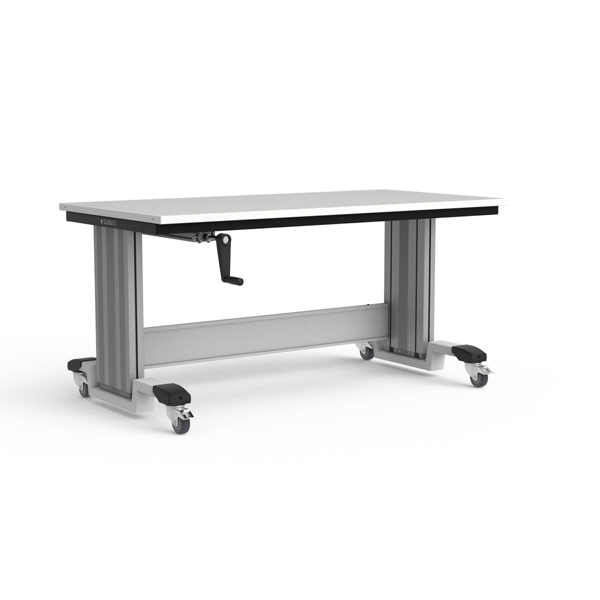 Mobile Adjustable Height Workbench - Painted Steel Top