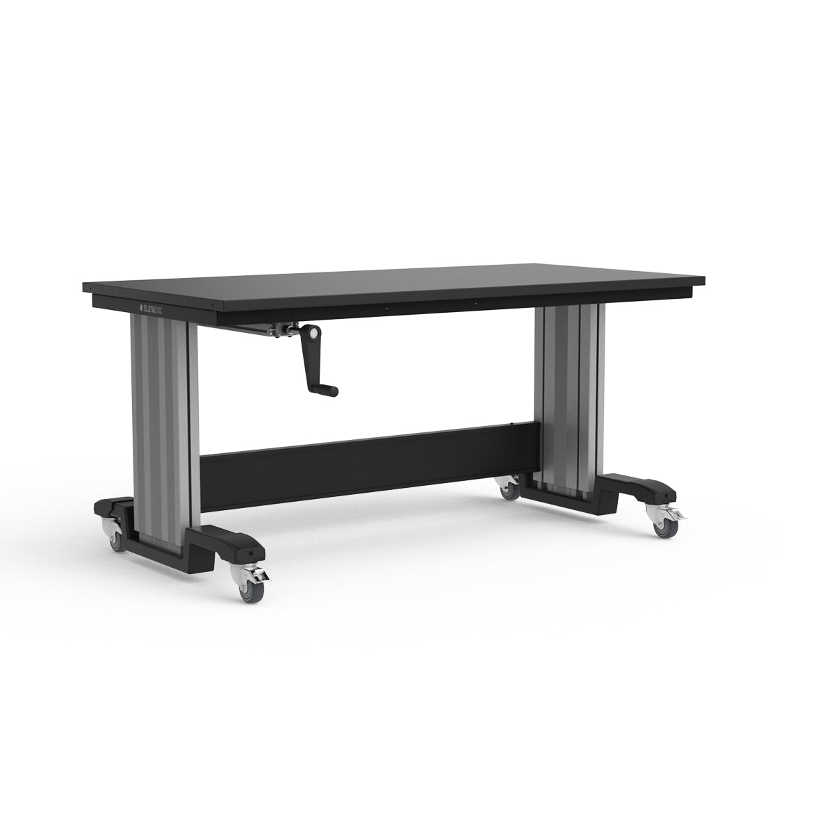 Mobile Adjustable Height Workbench - Painted Steel Top