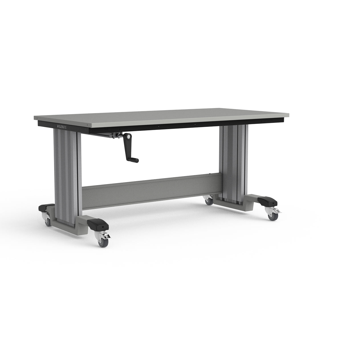 Mobile Adjustable Height Workbench - Painted Steel Top
