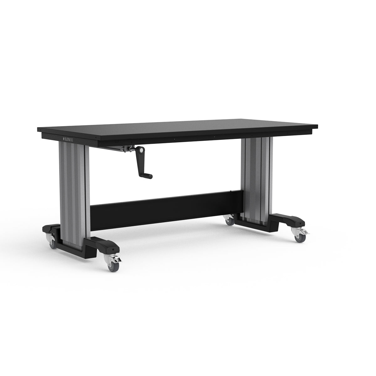 Mobile Adjustable Height Workbench - Painted Steel Top
