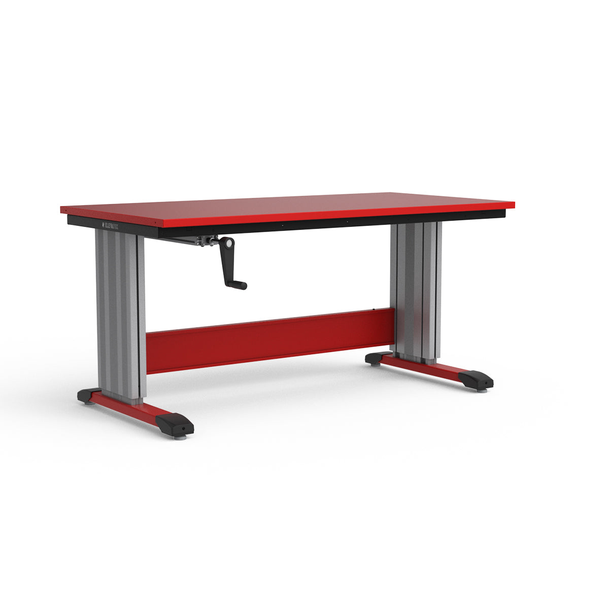 Adjustable Height Workbench - Painted Steel Top