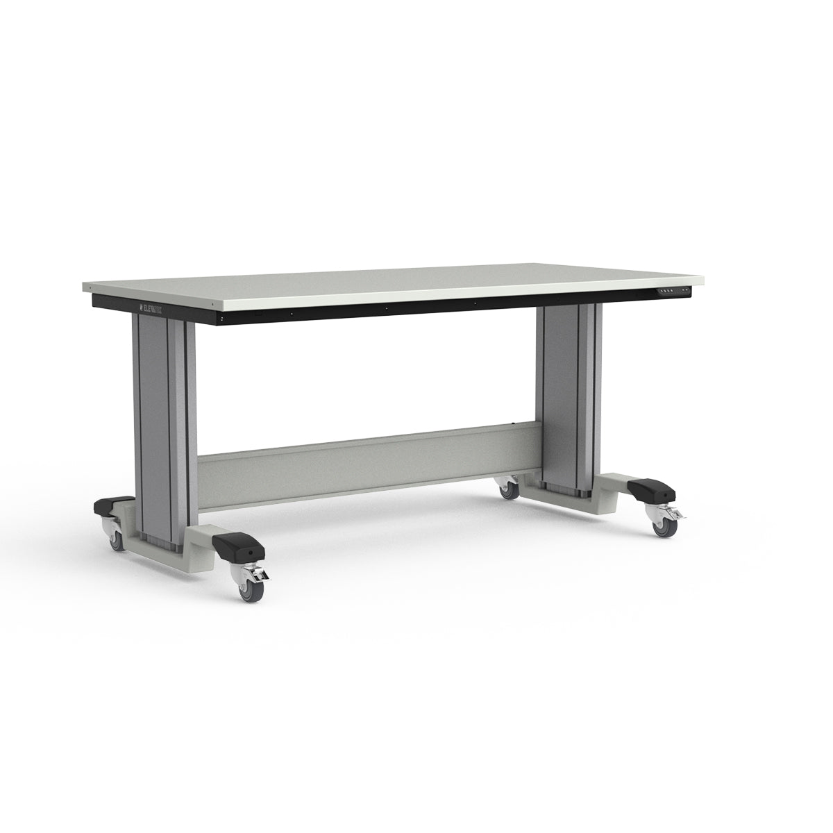 Mobile Adjustable Height Workbench - Painted Steel Top