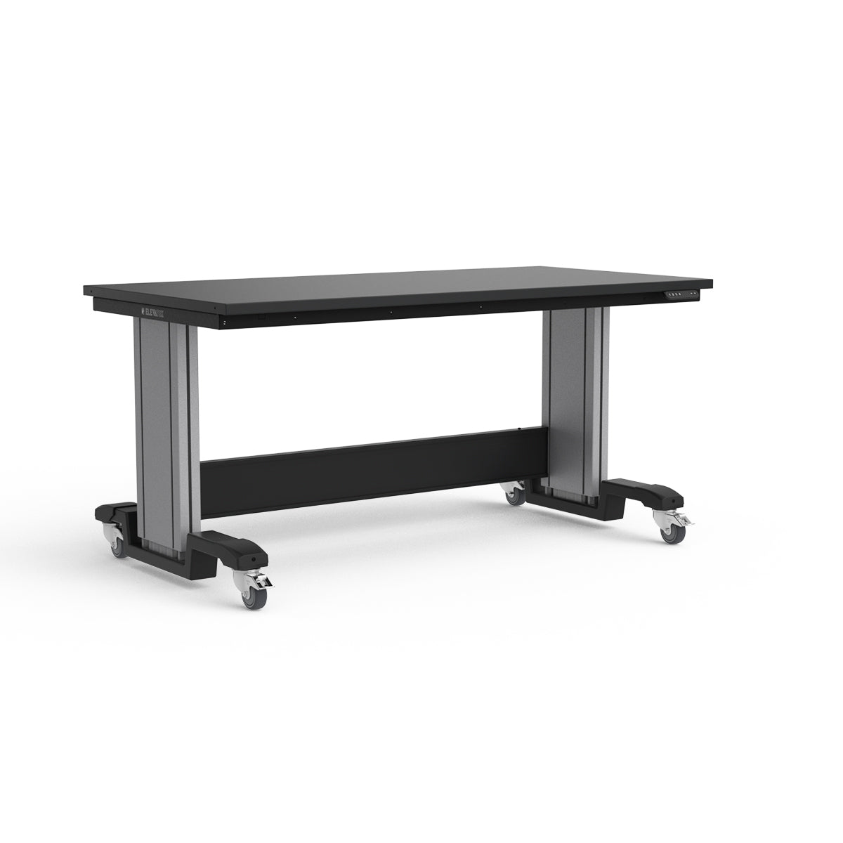 Mobile Adjustable Height Workbench - Painted Steel Top