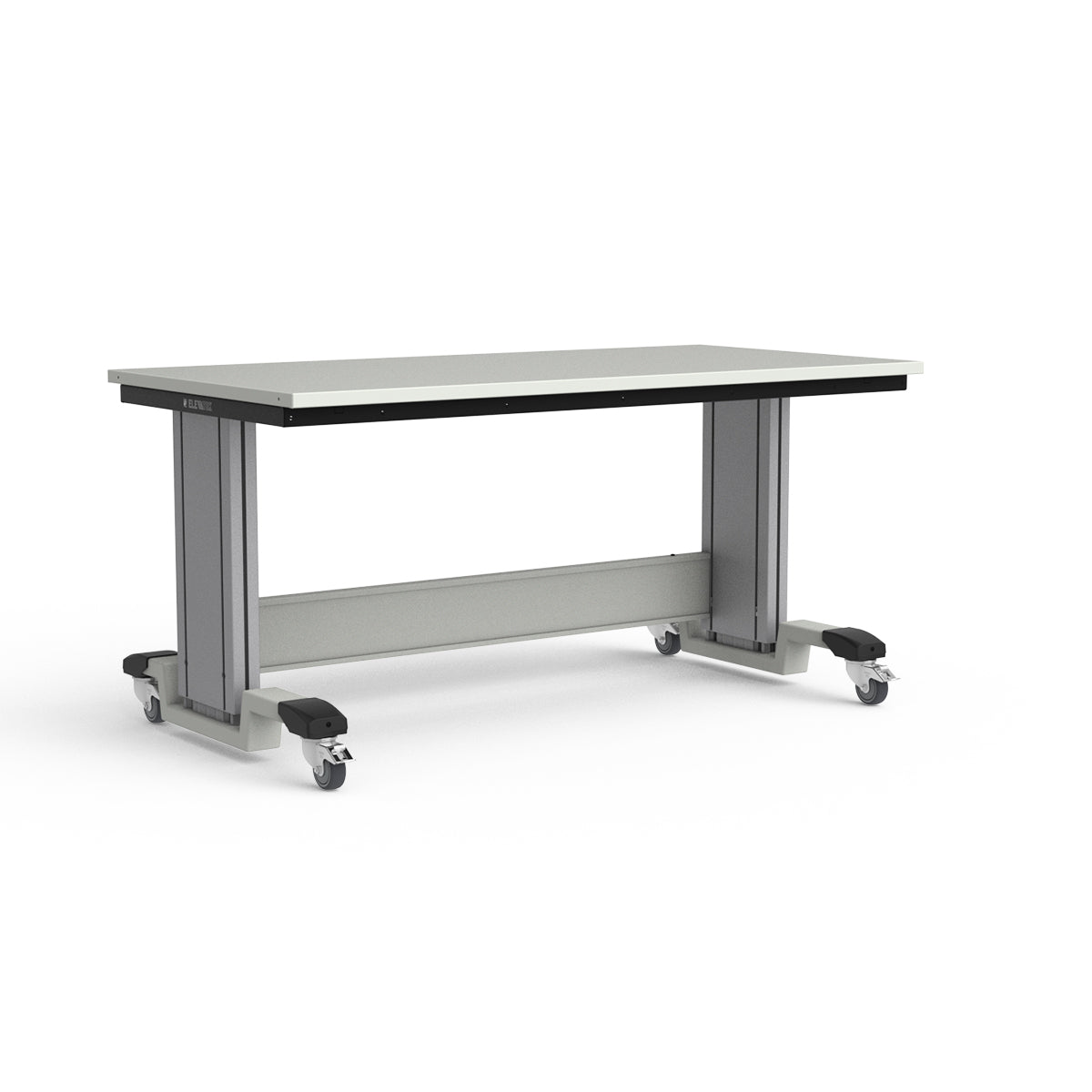 Mobile Adjustable Height Workbench - Painted Steel Top