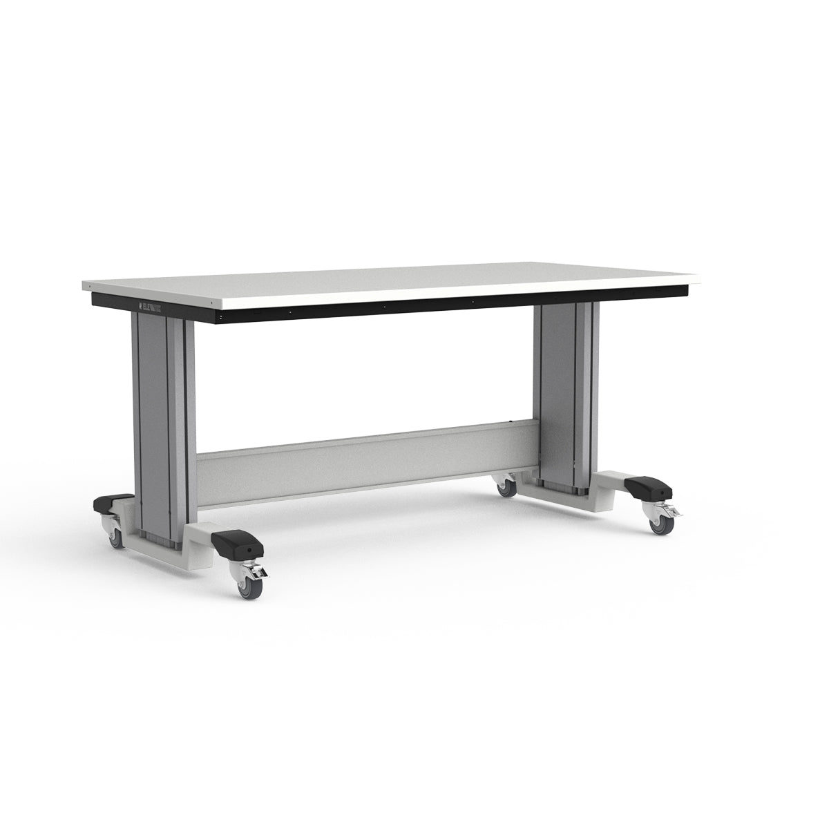 Mobile Adjustable Height Workbench - Painted Steel Top