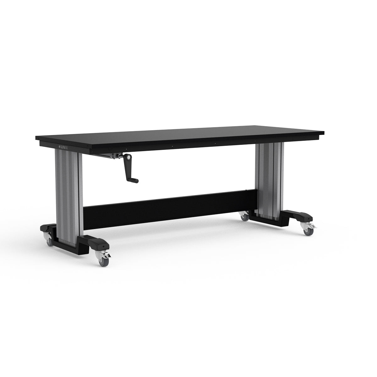 Mobile Adjustable Height Workbench - Painted Steel Top