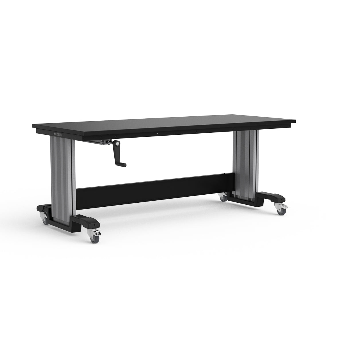 Mobile Adjustable Height Workbench - Painted Steel Top