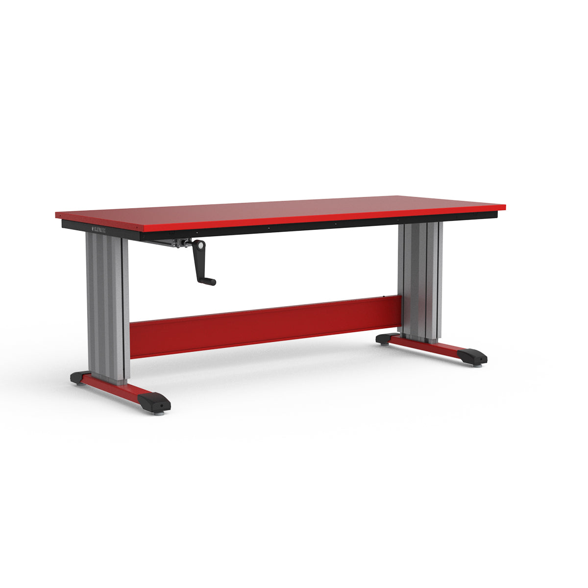 Adjustable Height Workbench - Painted Steel Top