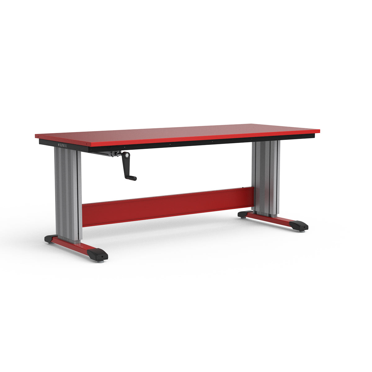 Adjustable Height Workbench - Painted Steel Top