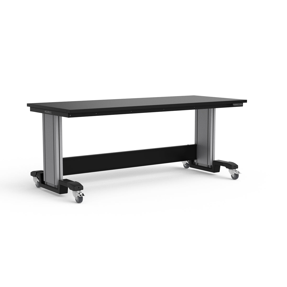 Mobile Adjustable Height Workbench - Painted Steel Top