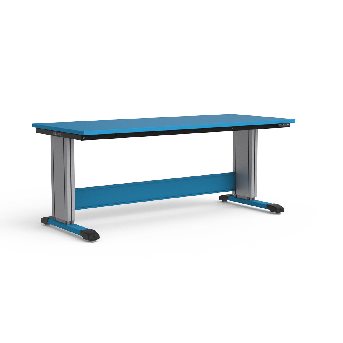 Adjustable Height Workbench - Painted Steel Top