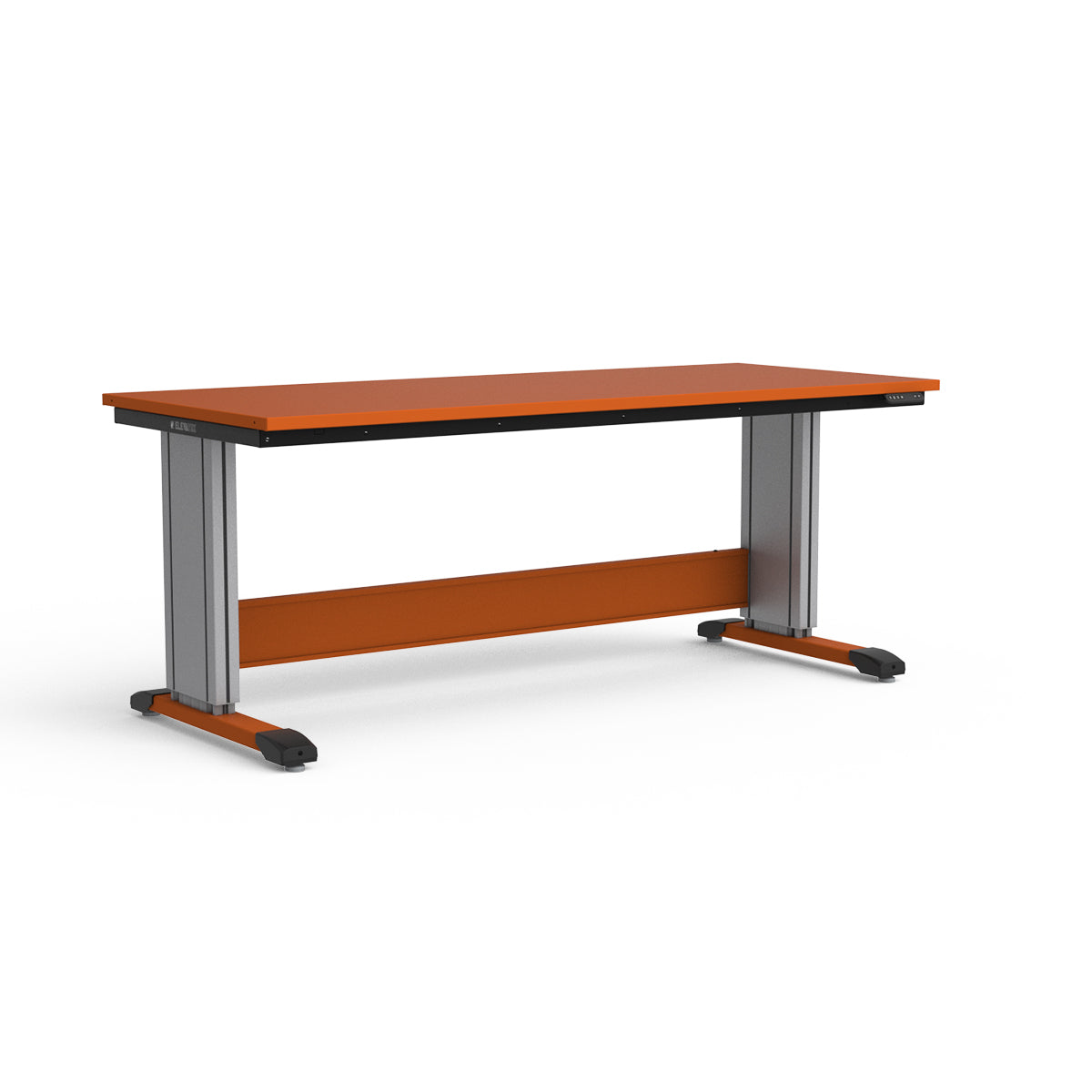 Adjustable Height Workbench - Painted Steel Top