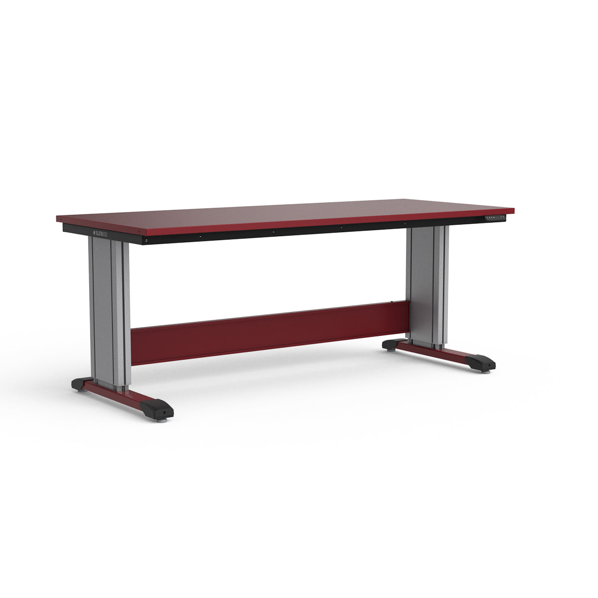 Adjustable Height Workbench - Painted Steel Top
