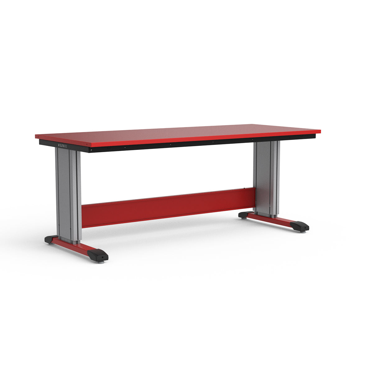 Adjustable Height Workbench - Painted Steel Top