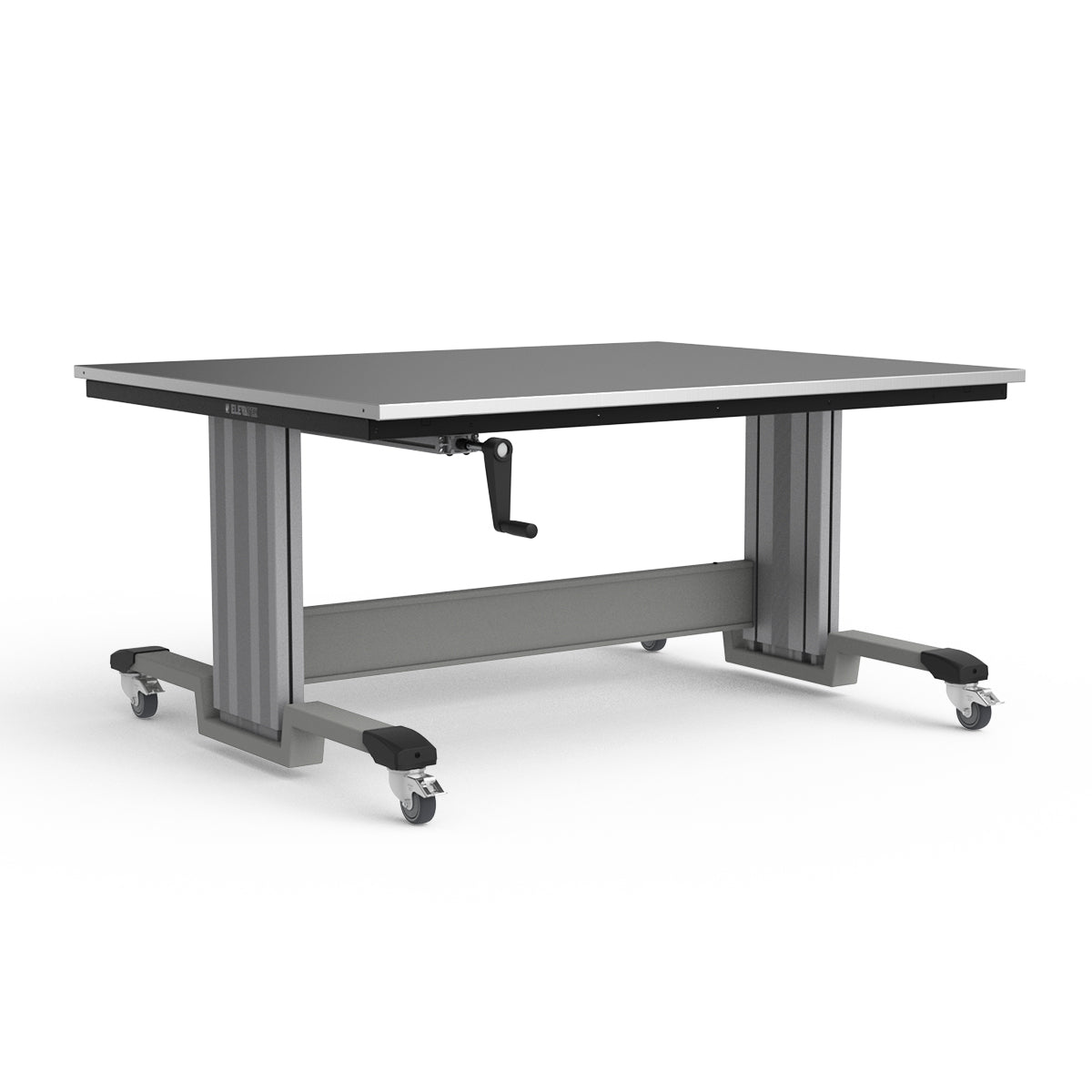 Mobile Adjustable Height Workbench - Stainless Steel Top