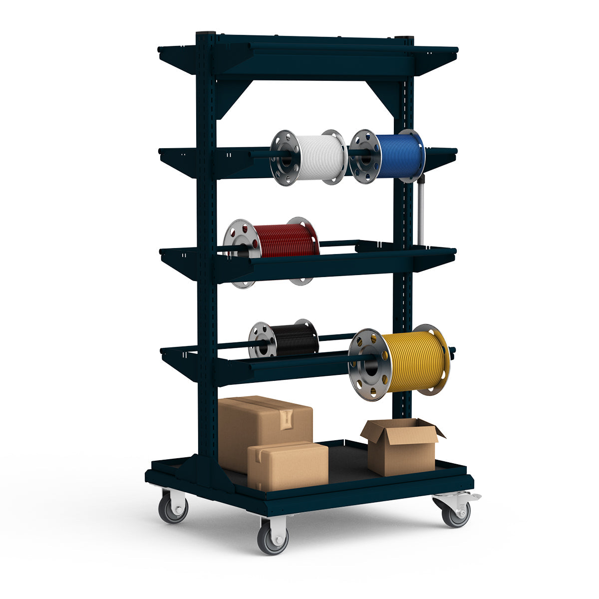 Service Cart - 30"W x 27"D x 59 3/4"H - Wire Spool Models